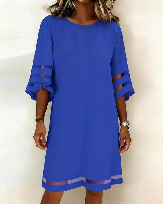 Kjole Halvarm Casual Rett
