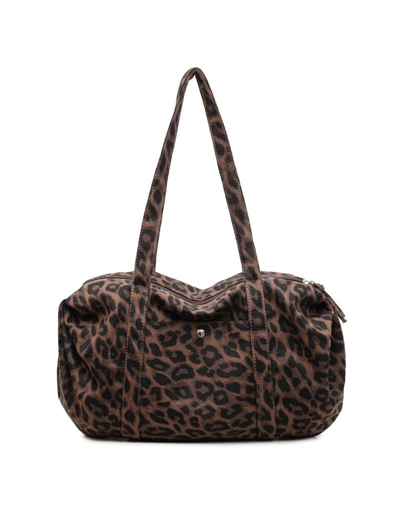 Veske Stor Kapasitet Leopard Trykk Tote