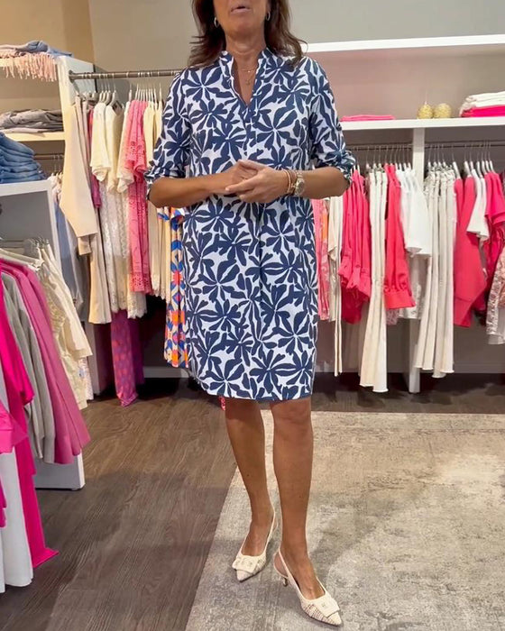 Casual kjole med trykt og over kneet