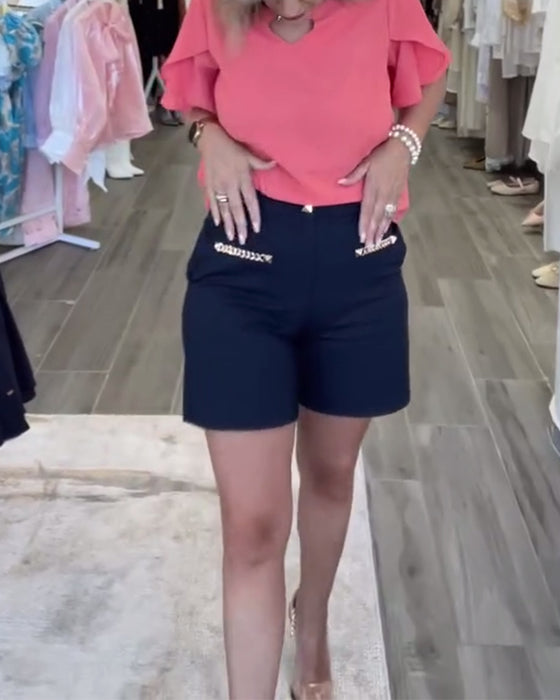 Shorts Kjedeutsmykket Avslappet