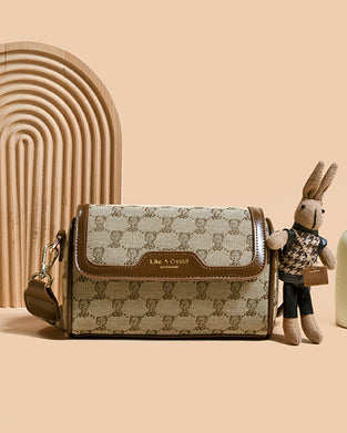 Veske Bjørnetrykk Enkel Skulderveske