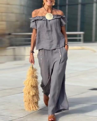 Elegant Sett Med Off-the-Shoulder