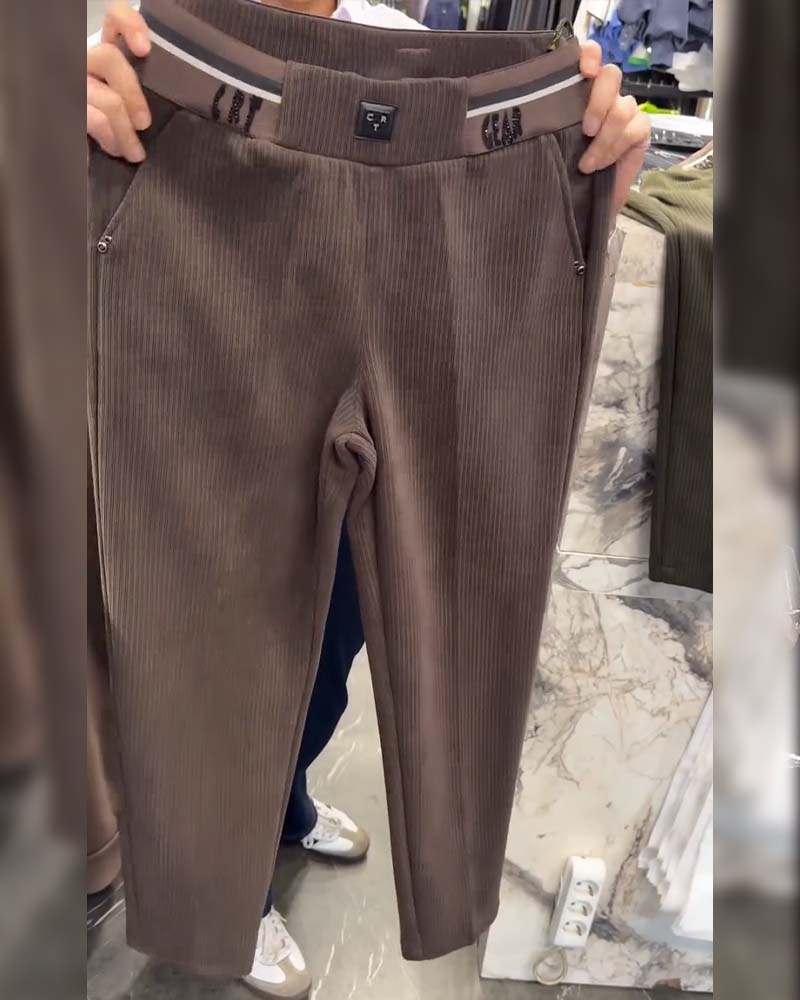 Bukser Casual Elastisk Liv Tappet