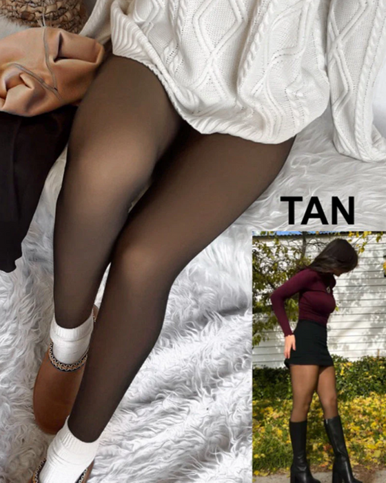 Magiske Fleeceforede Leggings Komfortable Fleecestrømpebukser