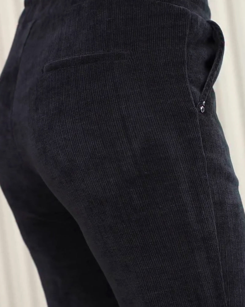 Bukse Snøring Elastisk Midje Fløyel