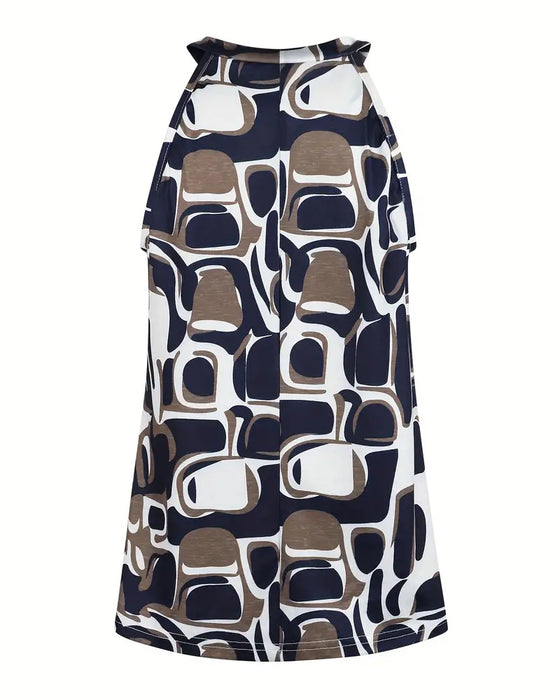 Singlett Mote Avslappet Trykket Ermeløs