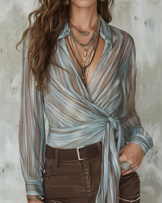 Bluse Slag Stripe Twist Knute