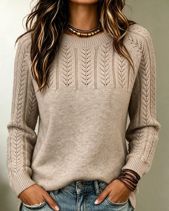 Pullover Rund Hals Uthuling Mote