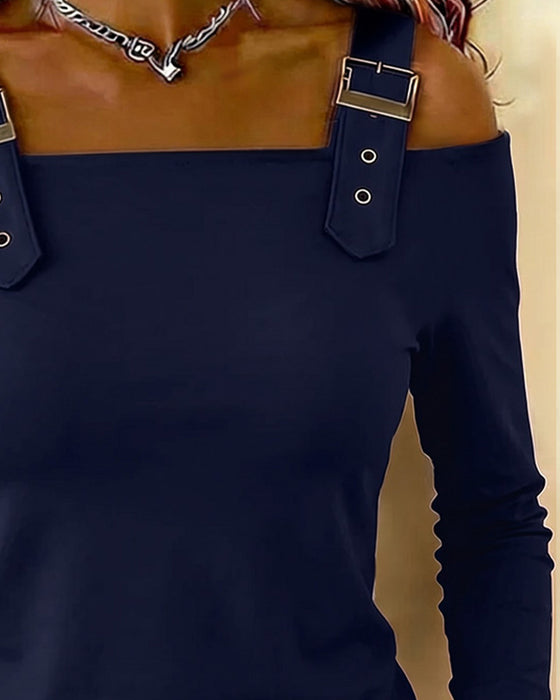 Topp Lang Erme Off-Shoulder Kamisol