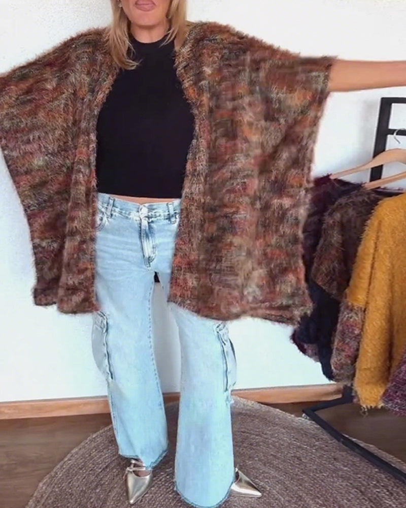 Maillard Plysj-Cardigan Med Lange Ermer