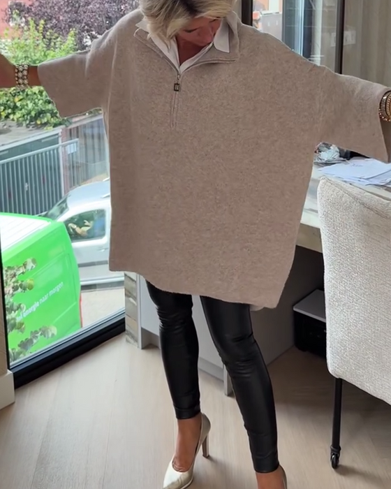 Genser Ståkrage Halv Glidelås Løs