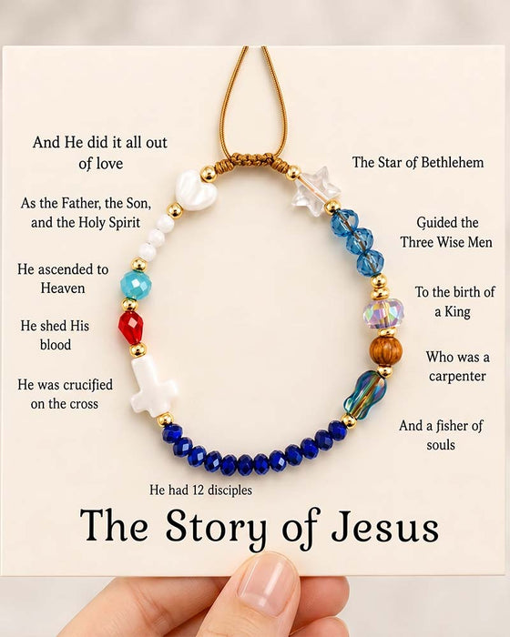 ✝️ Håndlaget Jesus Armbånd ❤️ Bær Historien. Bær Troen.