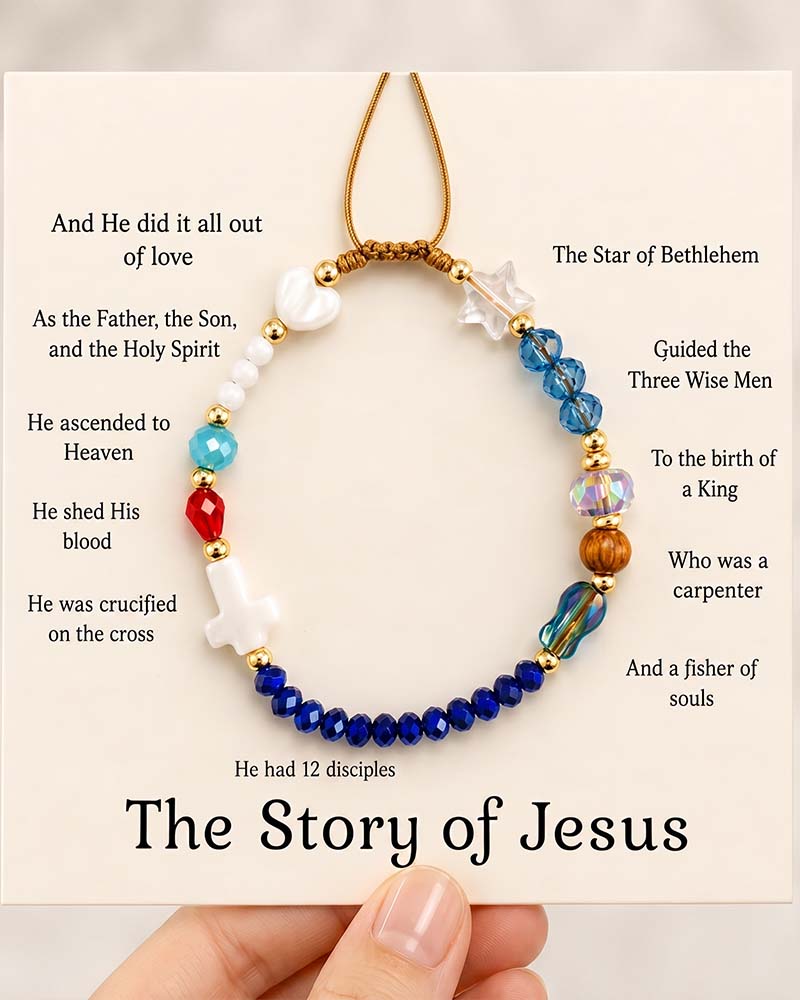 ✝️ Håndlaget Jesus Armbånd ❤️ Bær Historien. Bær Troen.