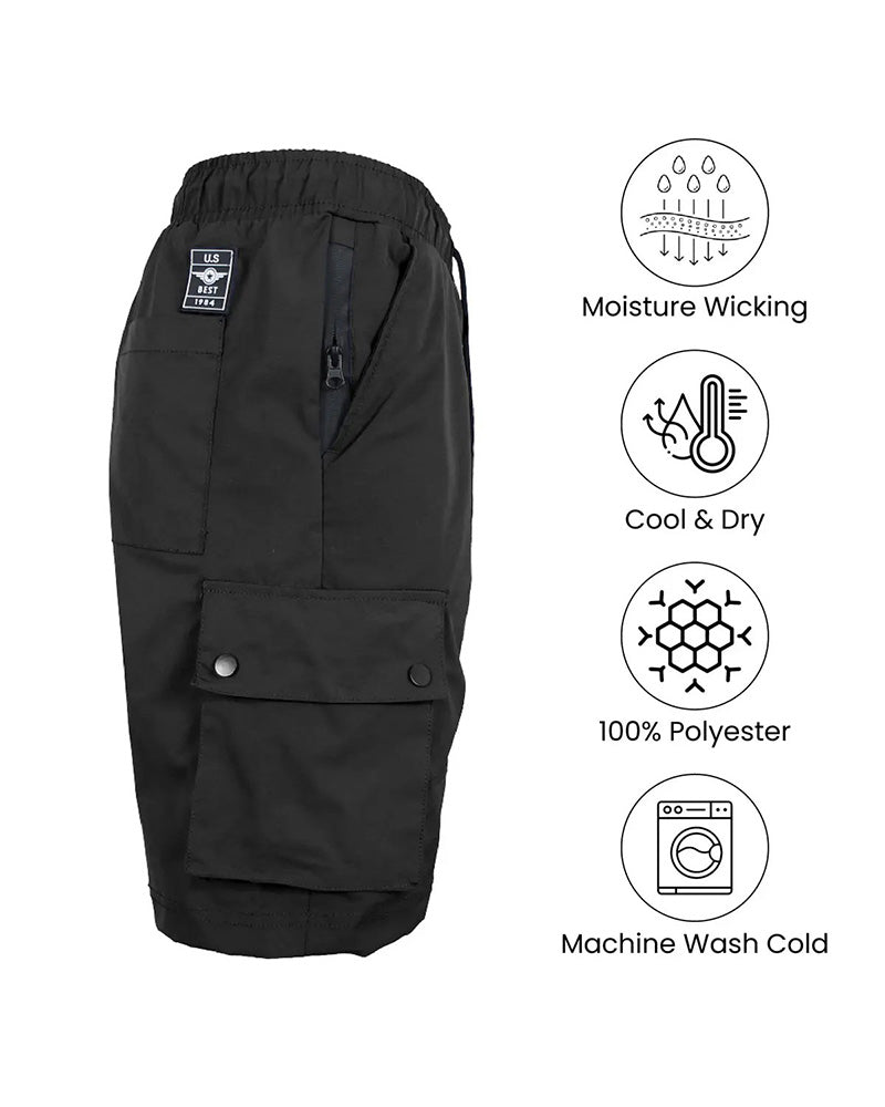 Herre Hurtigtørkende Fukttransporterende Cargoshorts, Casual Hverdagsbruk