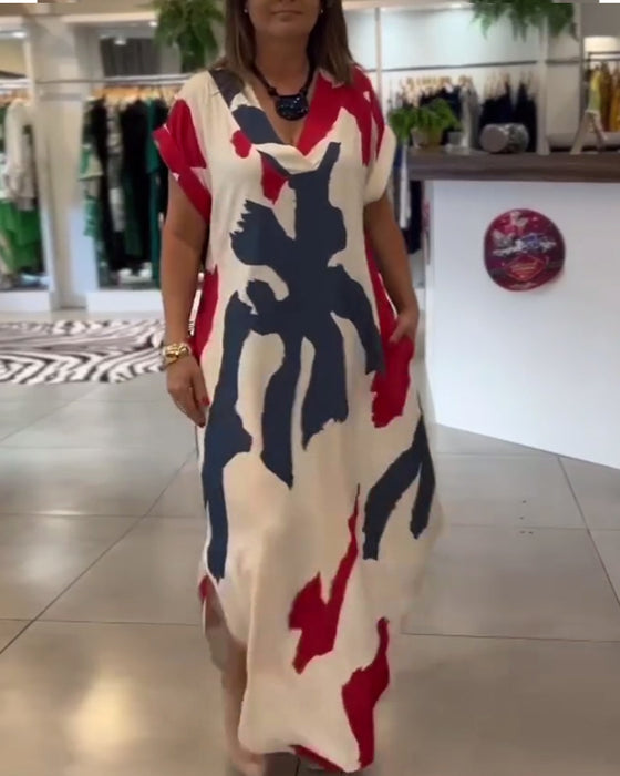 Kjole Kortermet Trykt