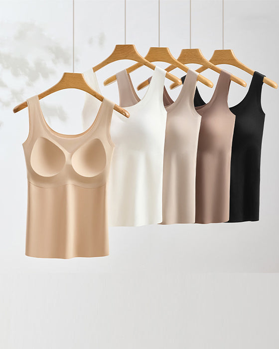 Singlet Topp Usynlig Innebygd Bh