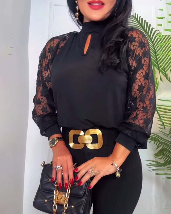 Topp mote ensfarget heklet lappeteppe med blondermer