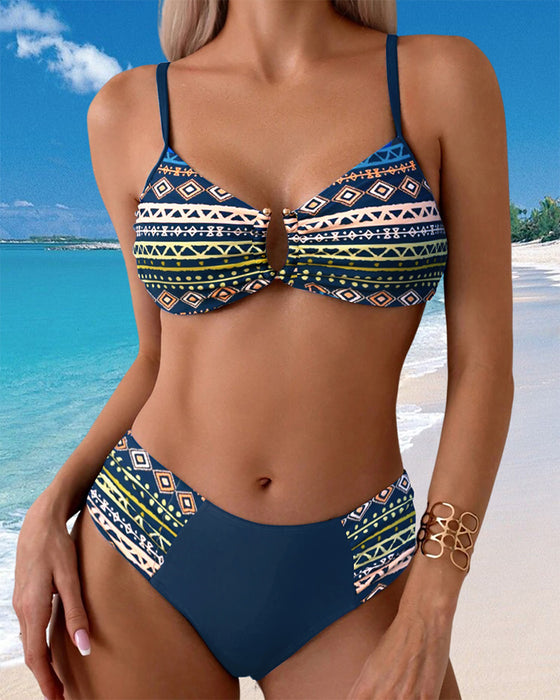 Bikini Trykt Feriestil Sexy Topartet