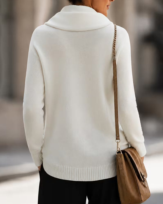 Pullover Mock Hals Slim Fit Lang Erme