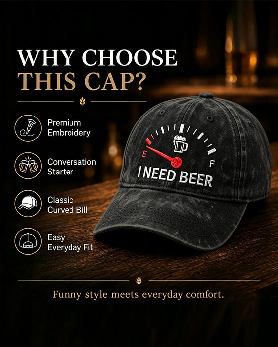 Dashboard Øl Brodert Baseball Caps