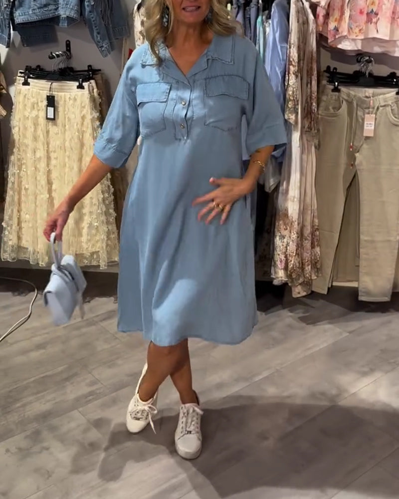 Kjole Jakkeslag Knapp A-kant