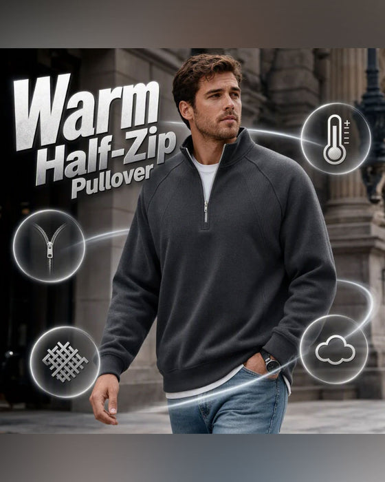 Sweatshirt Halv Zip Ståkrage