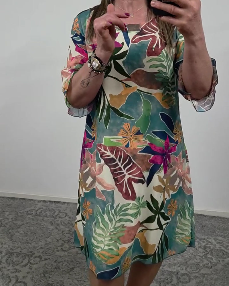 Kjole Tropisk Trykk
