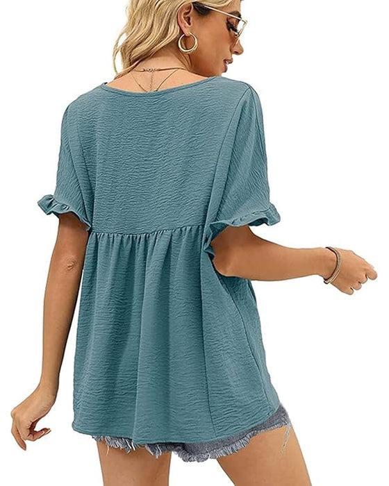 Bluse Avslappnet Rysje Loose Fit