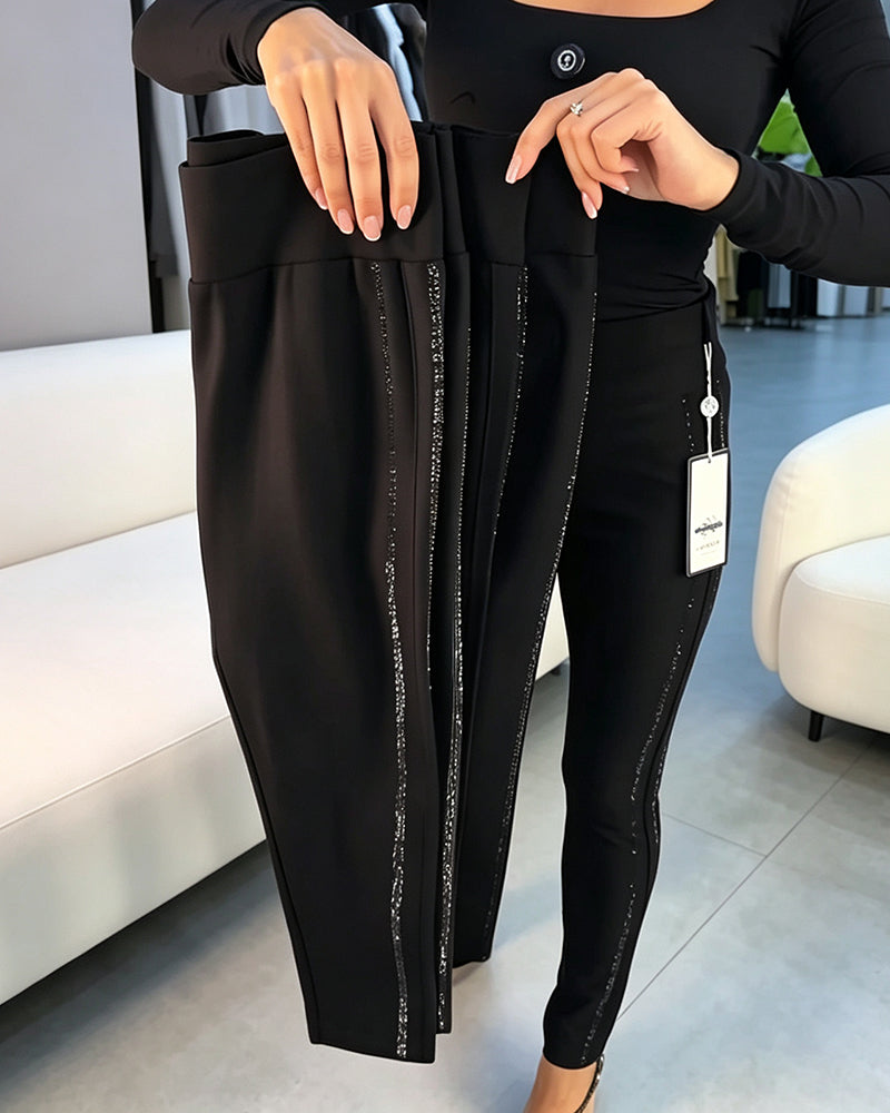 Blyantbukser Fin Skimrende Slim Fit Stretch
