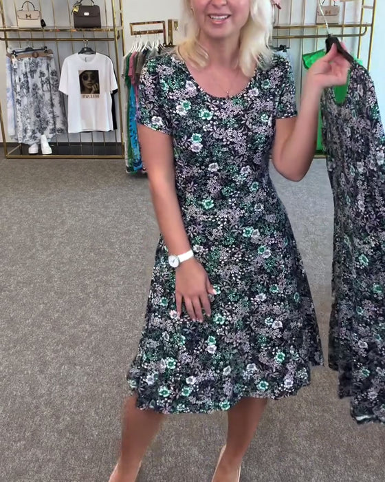 Kjole Stilfull Smal Midje Trykt