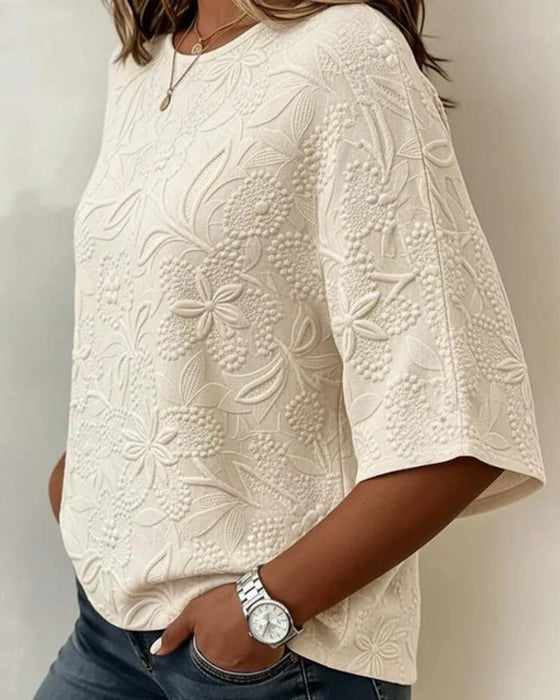 Bluse Kvinne Casual Blomstret