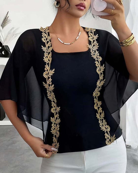 Bluse Flagermuserme Falsk Todelt