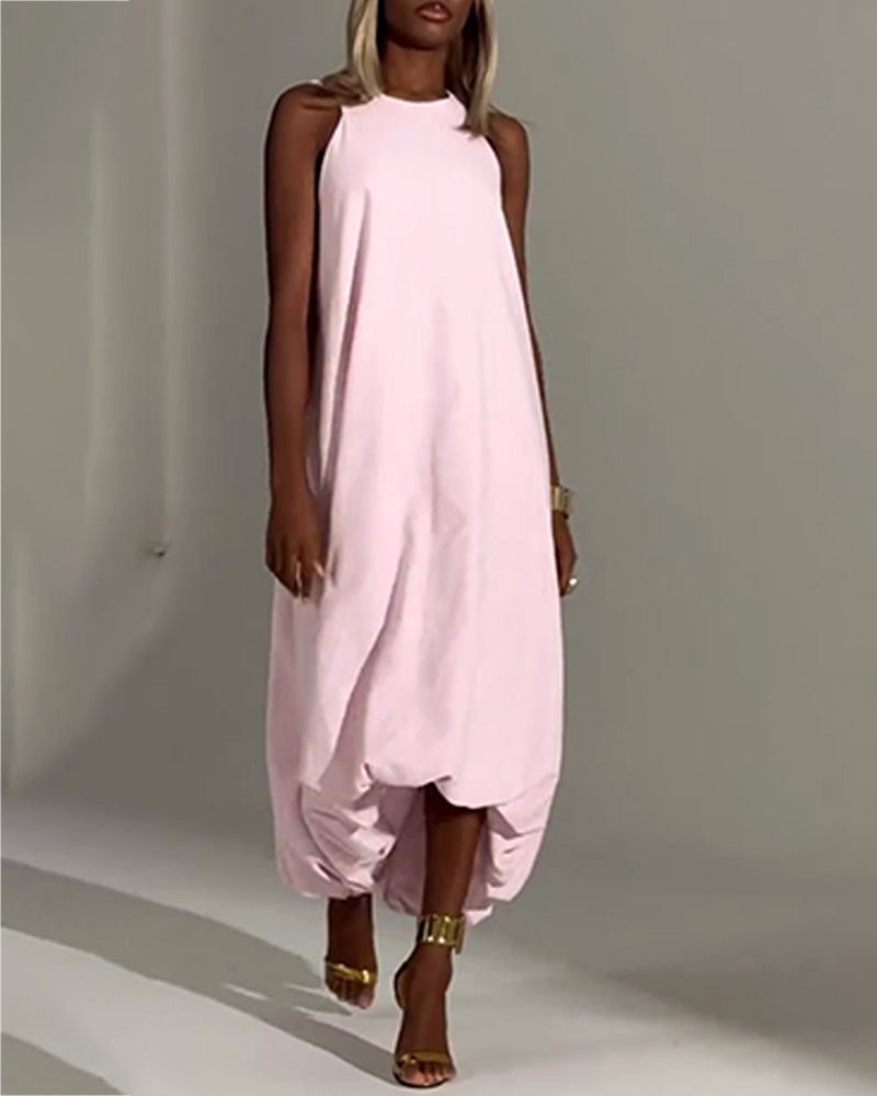 Kjole Halterneck Ermeløs Tulipan