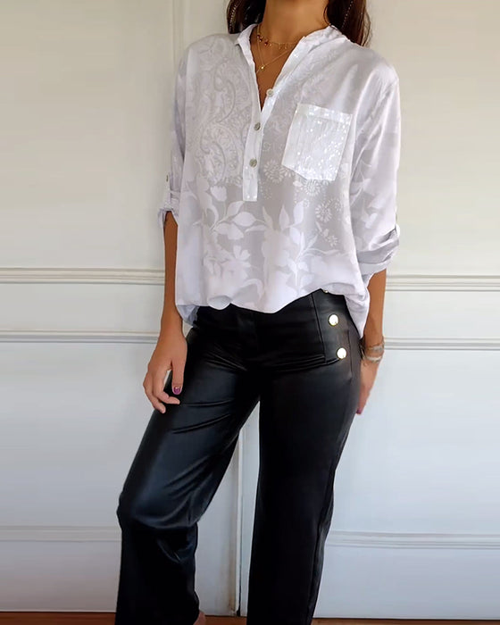 Knapplomme ensfarget elegant topp