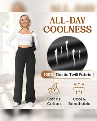 Bukse Høyhalset Knapping Vide Ben