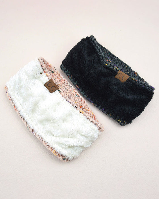 Fleece Strikket Pannebånd For Høst Og Vinter
