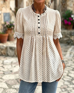 Bluse Boble Erme Polka Dot