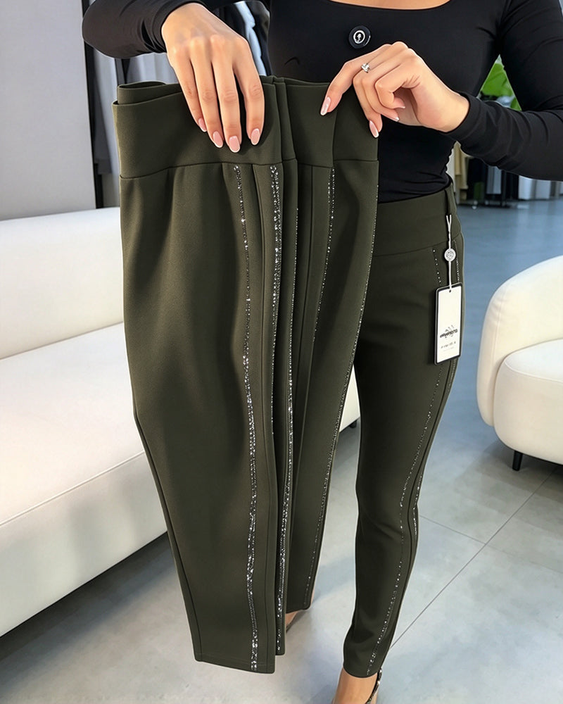 Blyantbukser Fin Skimrende Slim Fit Stretch