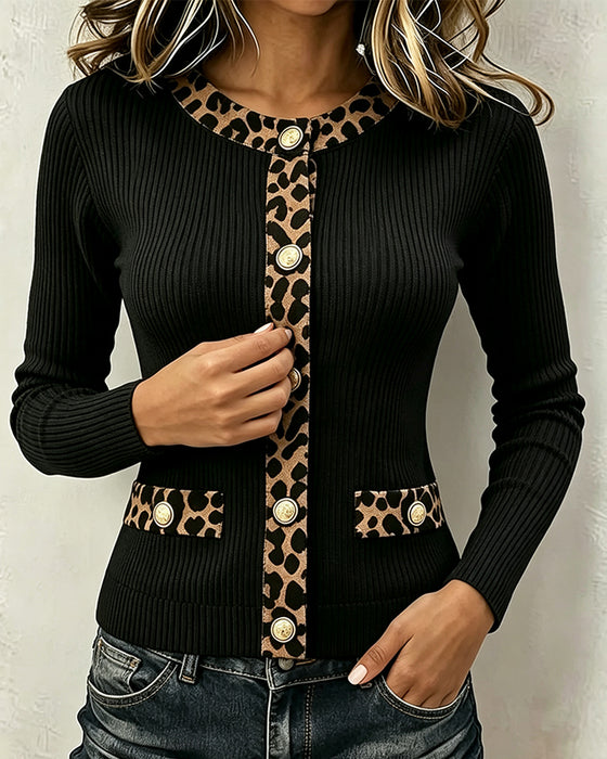 Topp Leopard Patchwork Mote