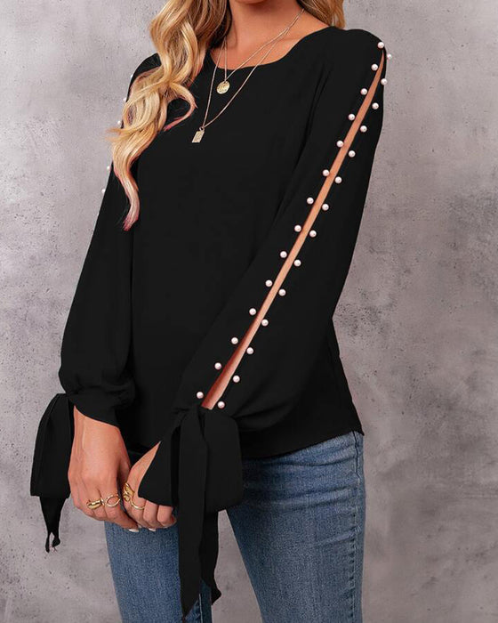 Topp Stilfull Ensfarget Oppknyting Perlebrodert