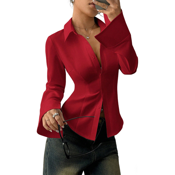 Eleganst Slim-Fit DameSkjorte