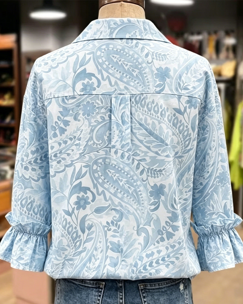 Bluse Lykteerme Trykt