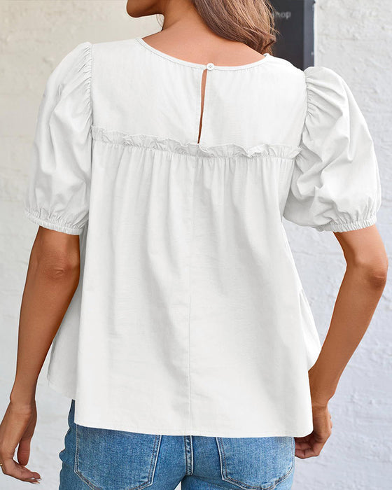 Bluse Pufferme Loose-Fit Rysjet