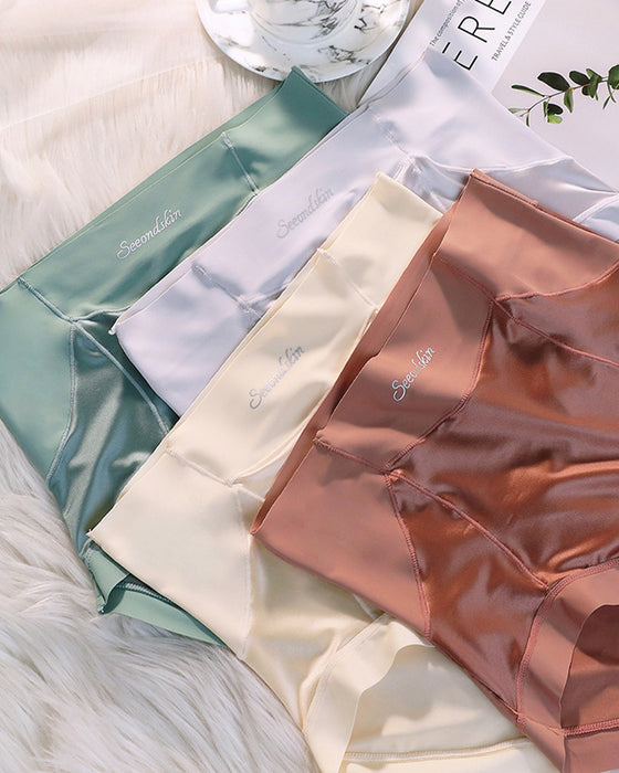 Dames Truse Med Høy Midje Is-Silke Sateng Sømløs Sexy Løft Og Magekontroll