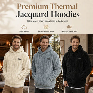 Menn Vinter Jacquard Mønster Hoodie