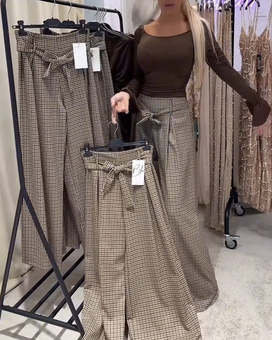 Vid Bukse I Hunde Tenner-Mønster Med ”Old Money”-Stil