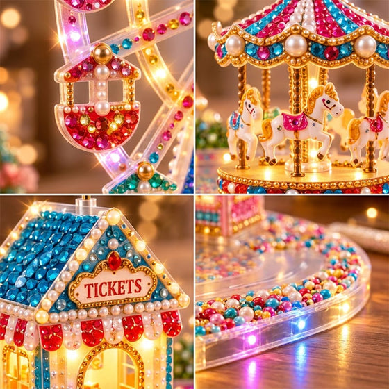 3D LED Jul Diamantkunst DIY Sett