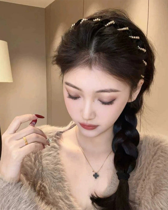 Hårbånd Vintage Høy Kranium Kunstperle