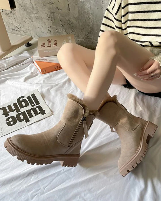 Dame Vinterstøvler Med Fleece