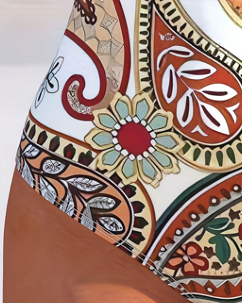 Onesie Badedrakt Resort-Stil Trykt